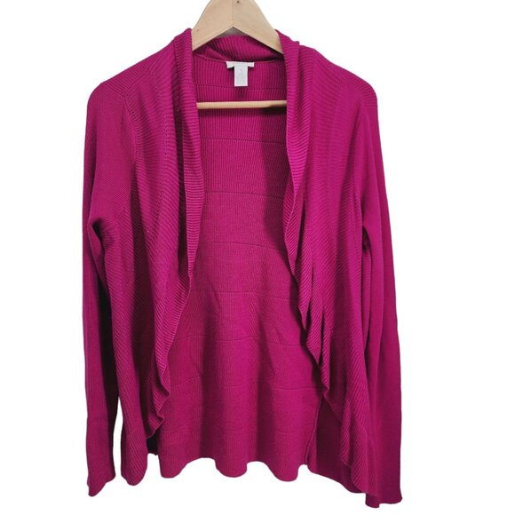 Chicos Womens‎ Size M Pink Open Cardigan Sweater - Picture 5 of 5